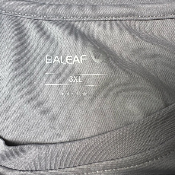 Baleaf Mens Long Sleeve Athletic Shirt Size 3XL Silver‎ Crew Neck Pullover - Picture 4 of 8